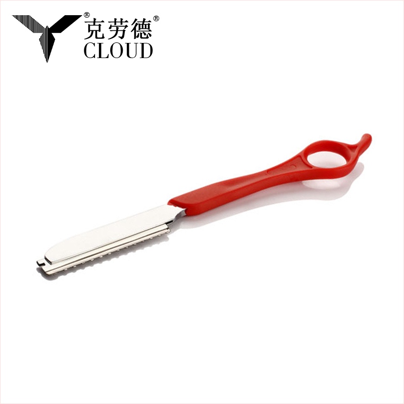 ماكينة حلاقة مستقيمة من الفولاذ المقاوم للصدأ لقص الشعر (مقبض بلاستيكي)