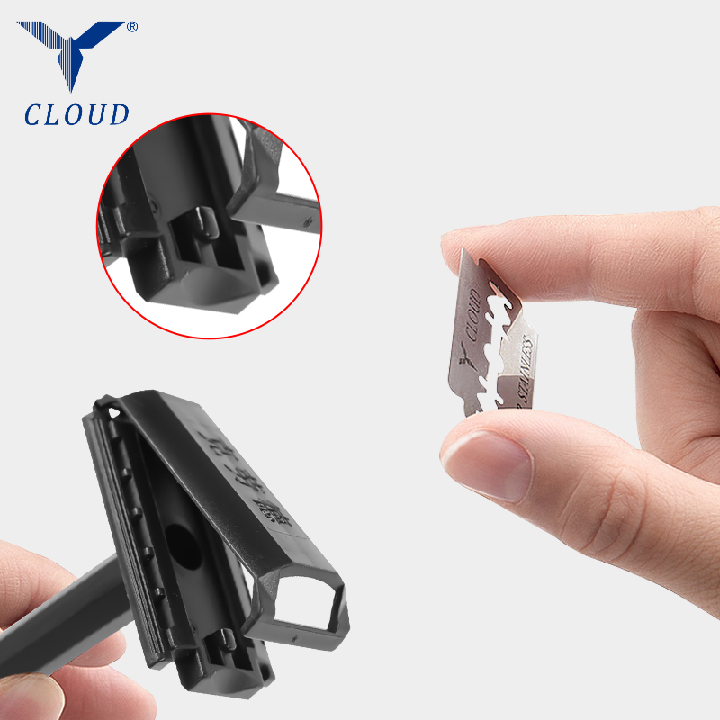 ماكينة حلاقة محمولة للسفر 74 شفرة بلاستيكية على شكل حرف T