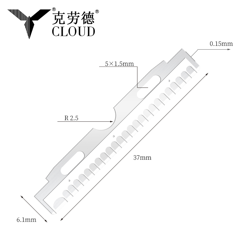 شفرات حلاقة للوجه والحاجب من الفولاذ المقاوم للصدأ مطلية بالنانو