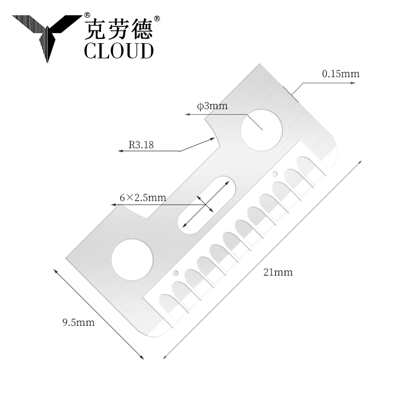 شفرات حلاقة للحواجب من الفولاذ المقاوم للصدأ ذات حافة قطع واحدة