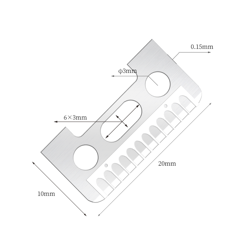 شفرات حلاقة للحواجب من الفولاذ المقاوم للصدأ ذات حافة قطع واحدة